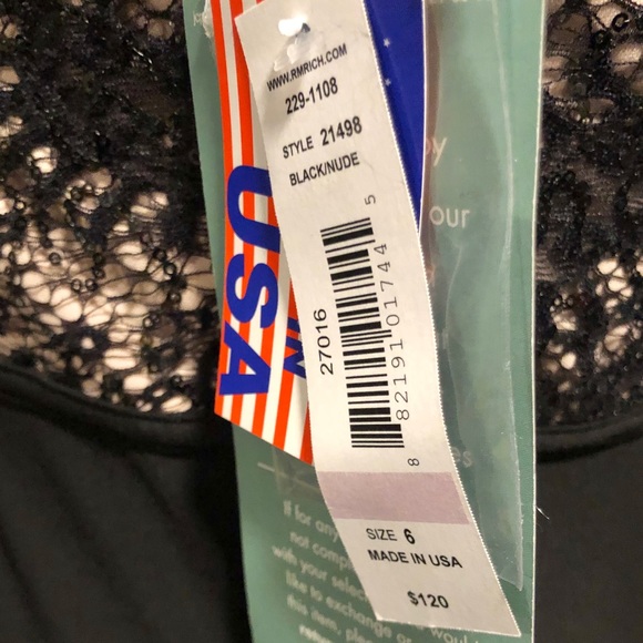 R&M Collection Dress Black Nude Womens Size 6 - Picture 7 of 7